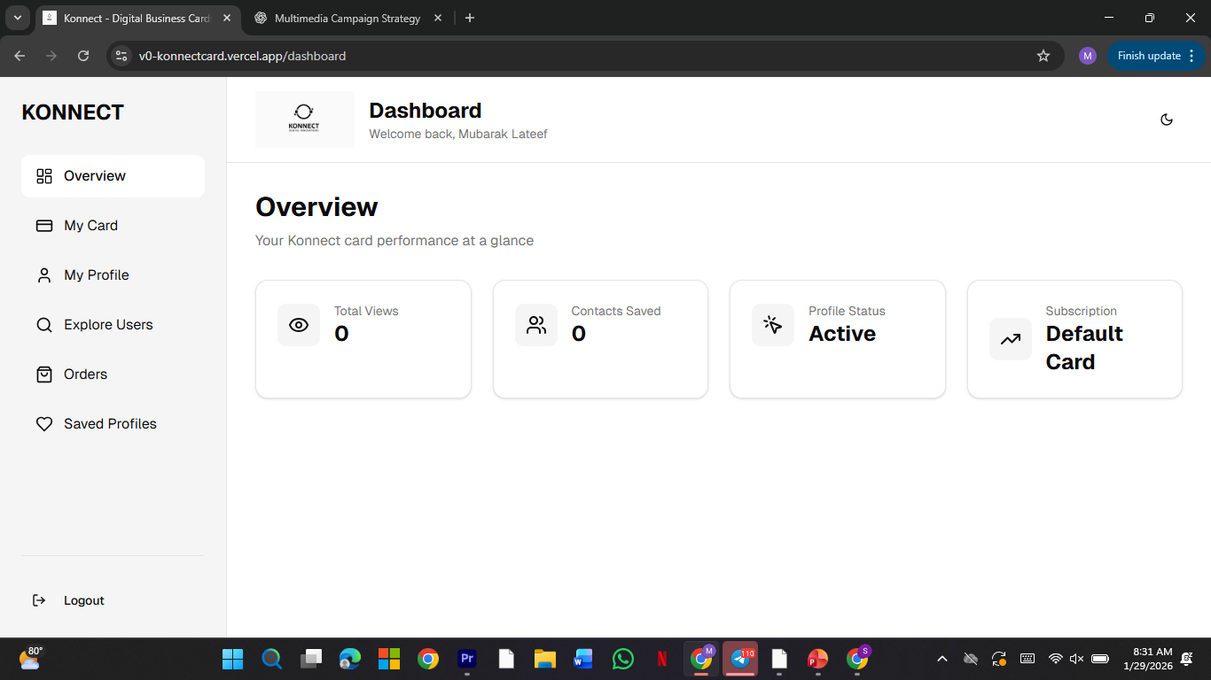 Konnect Dashboard Preview